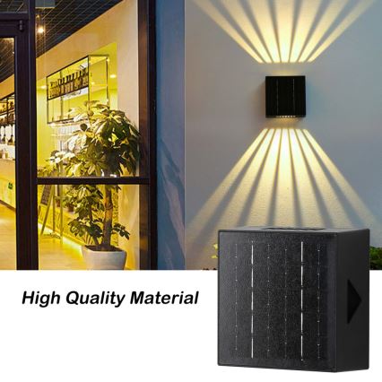 Brilagi - LED Napelemes fali lámpa BLOCK LED/2W/3,7V 1300 mAh IP44