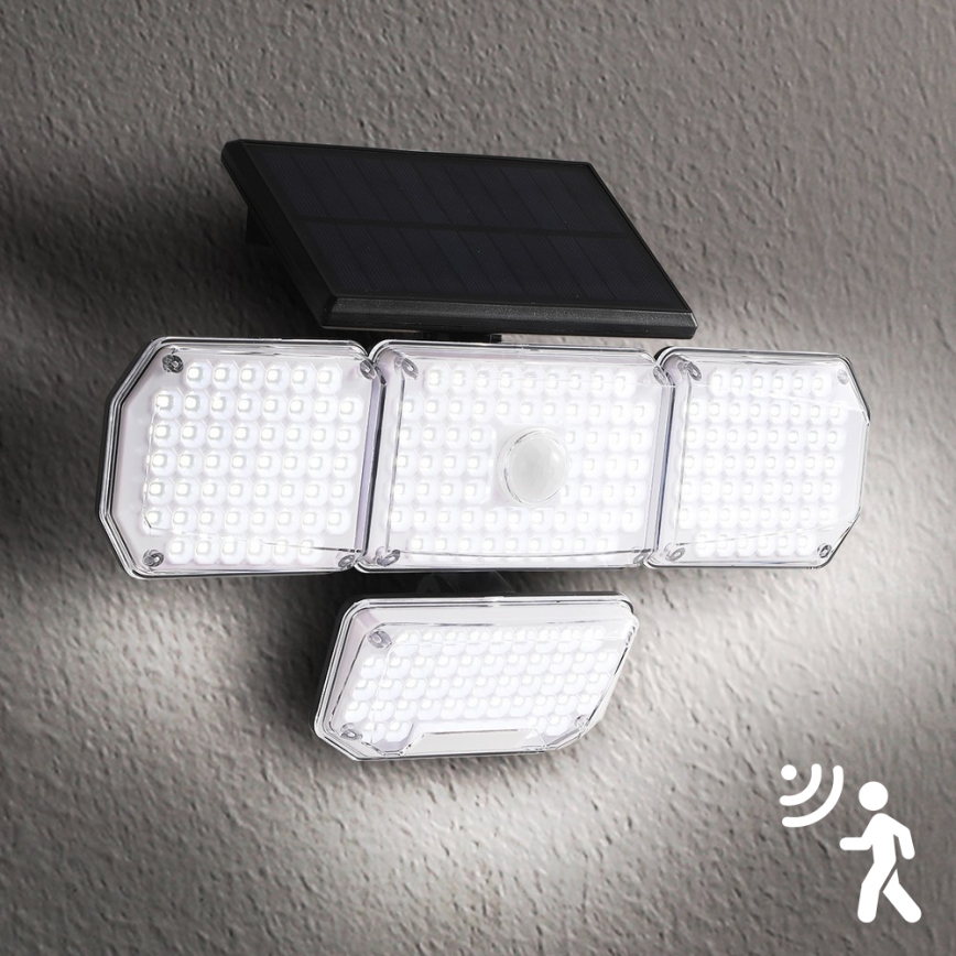 Brilagi - LED napelemes fali lámpa mozgás- és alkonyatérzékelővel WALLIE LED/5W/5,5V 2400 mAh IP65