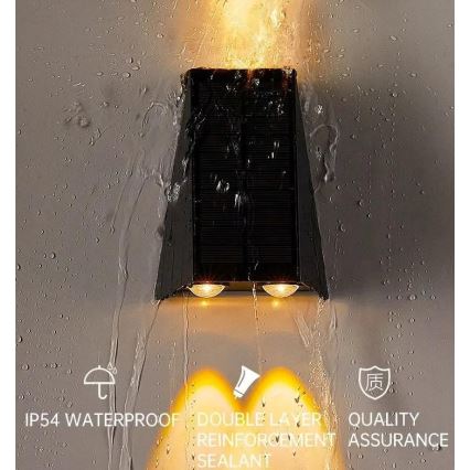 Brilagi - LED Napelemes fali lámpa PYRAMID LED/2W/3,2V 1300 mAh IP54