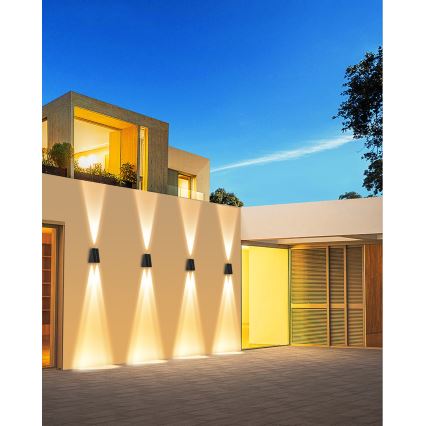 Brilagi - LED Napelemes fali lámpa PYRAMID LED/2W/3,2V 1300 mAh IP54