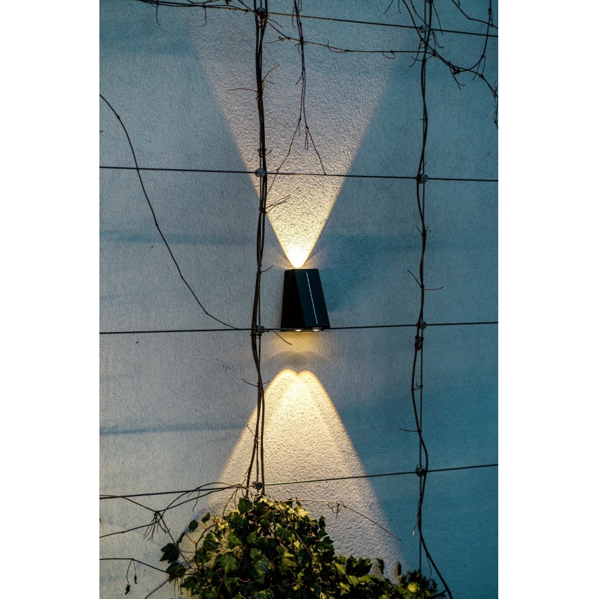 Brilagi - LED Napelemes fali lámpa PYRAMID LED/2W/3,2V 1300 mAh IP54