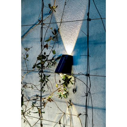 Brilagi - LED Napelemes fali lámpa PYRAMID LED/2W/3,2V 1300 mAh IP54