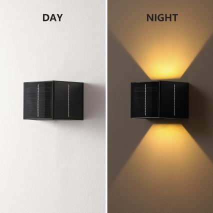 Brilagi - LED Napelemes fali lámpa SOLAR CUBE LED/2W/3,2V 1300 mAh IP54