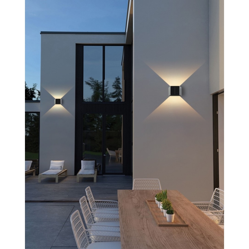 Brilagi - LED Napelemes fali lámpa SOLAR CUBE LED/2W/3,2V 1300 mAh IP54