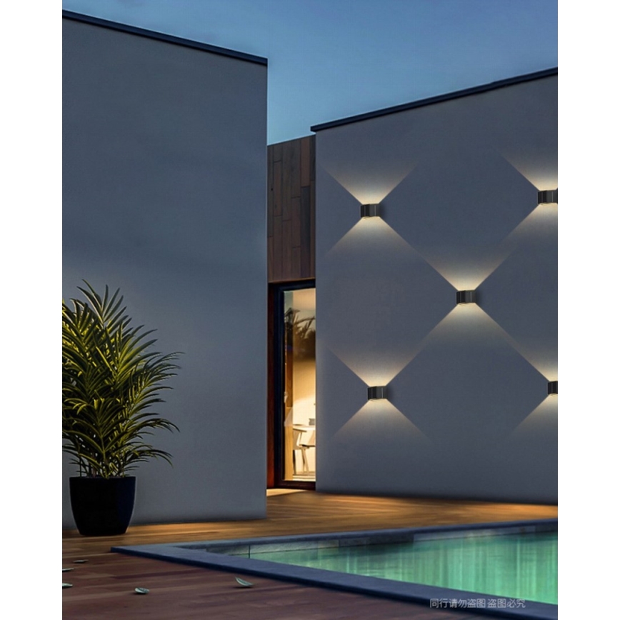 Brilagi - LED Napelemes fali lámpa SOLAR CUBE LED/2W/3,2V 1300 mAh IP54