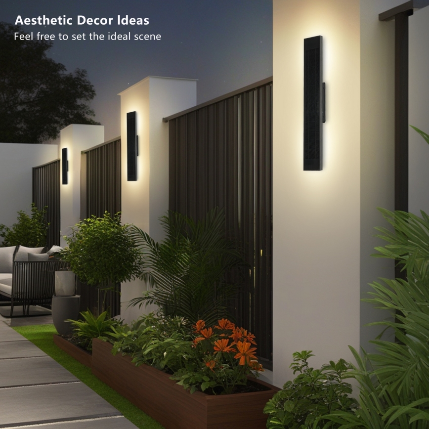 Brilagi - SUN dimmelhető napelemes LED fali lámpa LED/4W/230V 60 cm 4000 mAh IP44