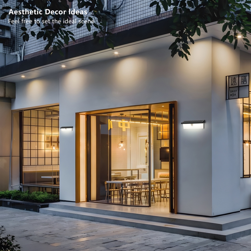 Brilagi - LED napelemes fali lámpa érzékelővel SUN RAY LED/6W/3,7V 2200 mAh IP44