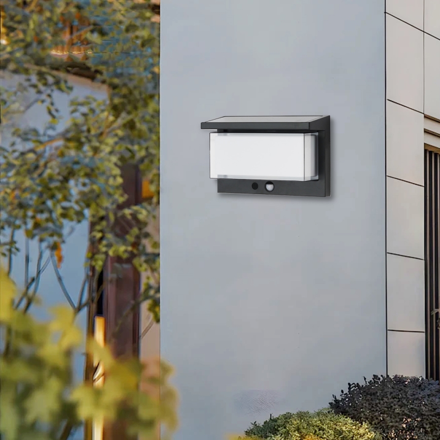 Brilagi - LED napelemes fali lámpa érzékelővel SUN LUME LED/10W/3,7V 4000 mAh IP44