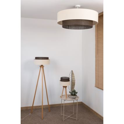 Brilagi - LED ráépített csillár BOHO stílus 3xE27/15W/230V átm. 80 cm krémszínű/barna