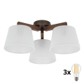 BRILAGI - LED ráépített csillár LATTE 3xE27/15W/230V fenyő/fehér