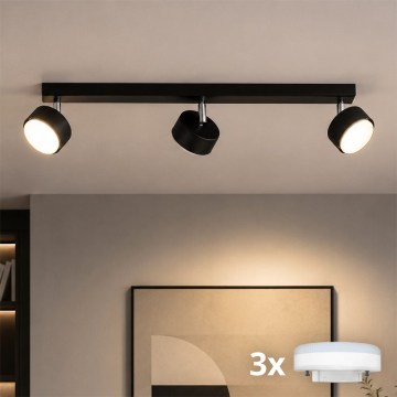 Brilagi - LED RBG+CCT Dimmelhető spotlámpa MONO 3xGX53/14W/230V 2700-6500K Wi-Fi Tuya fekete