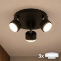 Brilagi - LED RGB+CCT Dimmelhető beépíthető spotlámpa MONO 3xGX53/14W/230V 2700-6500K Wi-Fi Tuya fekete