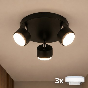 Brilagi - LED RGB+CCT Dimmelhető beépíthető spotlámpa MONO 3xGX53/14W/230V 2700-6500K Wi-Fi Tuya fekete