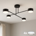 Brilagi - LED RGB+CCT dimmelhető felületre szerelhető csillár MONO 4xGX53/14W/230V 2700-6500K Wi-Fi Tuya fekete