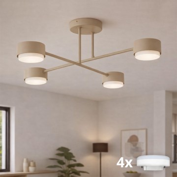 Brilagi - LED RGB+CCT dimmelhető felületre szerelhető csillár MONO 4xGX53/14W/230V 2700-6500K Wi-Fi Tuya fekete