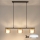 Brilagi - LED RGB+CCT dimmelhető, kábelre függesztett csillár AURA LUX 3xGX53/14W/230V 2700-6500K Wi-Fi Tuya fekete/arany