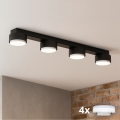 Brilagi - LED RGB+CCT Dimmelhető MONO spotlámpa 4xGX53/14W/230V 2700-6500K Wi-Fi Tuya fekete