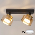 Brilagi - LED RGB+CCT dimmelhető spotlámpa AURA LUX 2xGX53/14W/230V 2700-6500K Wi-Fi Tuya fekete/arany