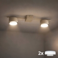 Brilagi - LED RGB+CCT Dimmelhető spotlámpa MONO 2xGX53/14W/230V 2700-6500K Wi-Fi Tuya bézs