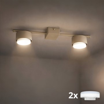 Brilagi - LED RGB+CCT Dimmelhető spotlámpa MONO 2xGX53/14W/230V 2700-6500K Wi-Fi Tuya bézs