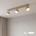 Brilagi - LED RGB+CCT Dimmelhető spotlámpa MONO 3xGX53/14W/230V 2700-6500K Wi-Fi Tuya bézs