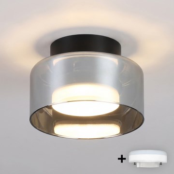 Brilagi - LED RGB+CCT dimmelhető spotlámpatest AURA LUX 1xGX53/14W/230V 2700-6500K Wi-Fi Tuya fekete/füstszínű