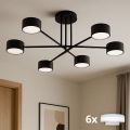 Brilagi - LED RGB+CCT fényerőszabályozható felületre szerelhető csillár MONO 6xGX53/14W/230V 2700-6500K Wi-Fi Tuya fekete