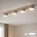 Brilagi - LED RGB+CCT fényerőszabályozható spotlámpa MONO 4xGX53/14W/230V 2700-6500K Wi-Fi Tuya bézs