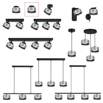 Brilagi - LED RGB+CCT dimmelhető beépíthető mennyezeti lámpatest AURA LUX 1xGX53/14W/230V 2700-6500K Wi-Fi Tuya fekete/füstszínű