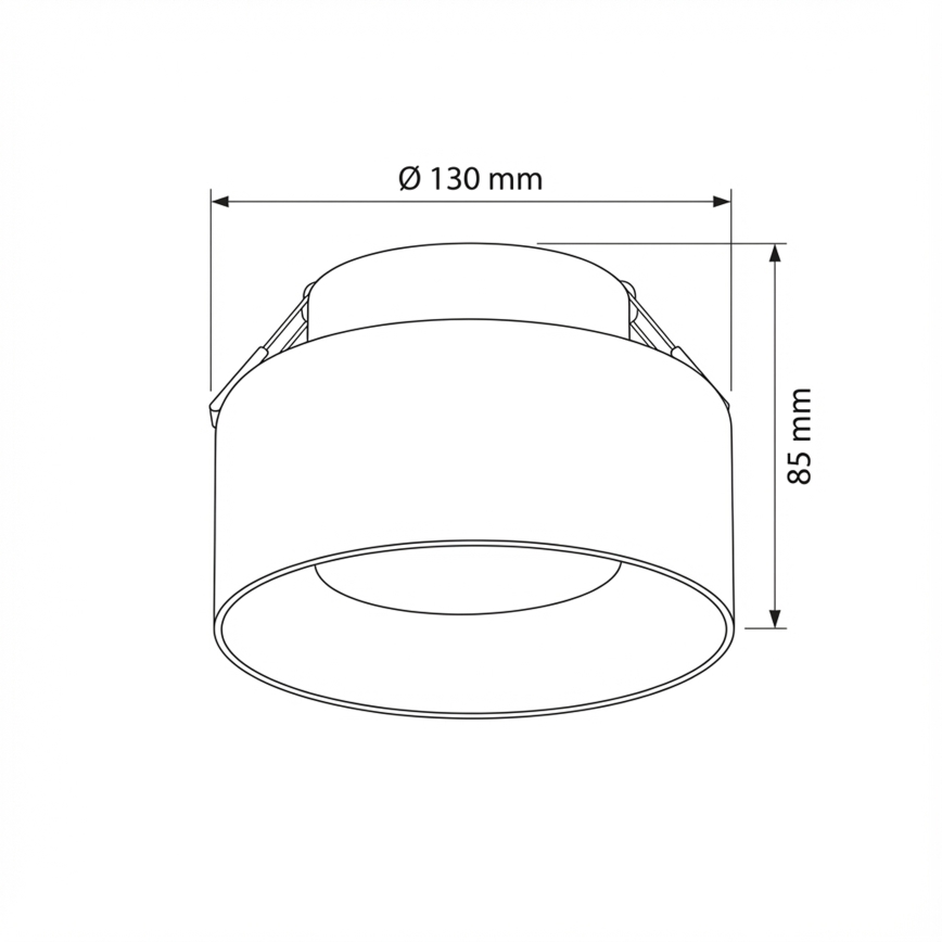 Brilagi - LED RGB+CCT dimmelhető beépíthető mennyezeti lámpatest AURA LUX 1xGX53/14W/230V 2700-6500K Wi-Fi Tuya fekete/füstszínű
