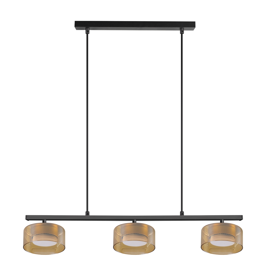 Brilagi - LED RGB+CCT dimmelhető, kábelre függesztett csillár AURA LUX 3xGX53/14W/230V 2700-6500K Wi-Fi Tuya fekete/arany