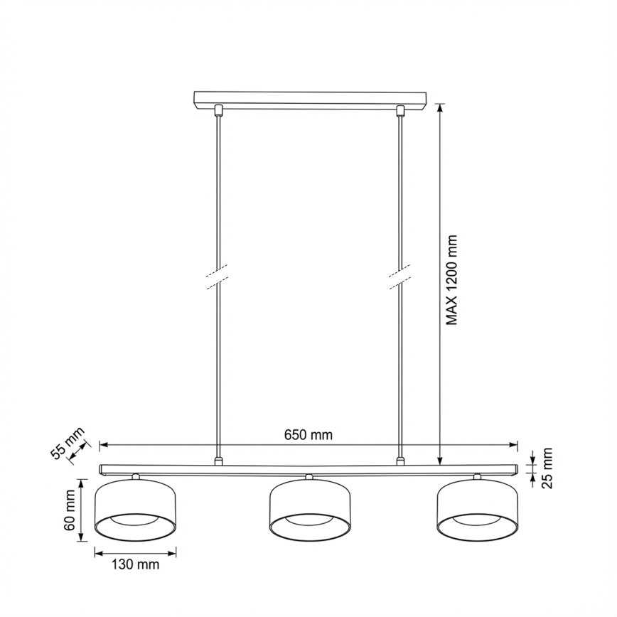 Brilagi - LED RGB+CCT dimmelhető, kábelre függesztett csillár AURA LUX 3xGX53/14W/230V 2700-6500K Wi-Fi Tuya fekete/arany