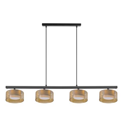 Brilagi - LED RGB+CCT dimmelhető kábeles csillár AURA LUX 4×GX53/14W/230V 2700–6500K Tuya Wi‑Fi fekete/arany