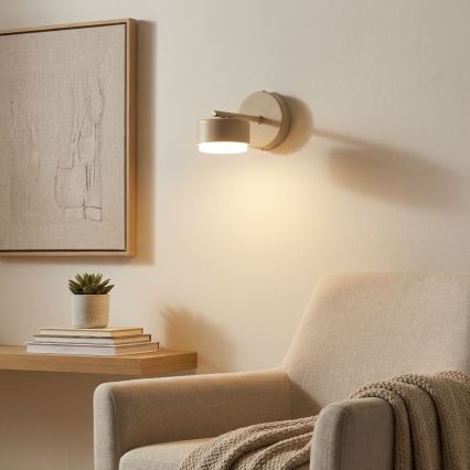 Brilagi - LED RGB+CCT dimmelhető fali lámpa MONO 1xGX53/14W/230V 2700-6500K Wi-Fi Tuya bézs