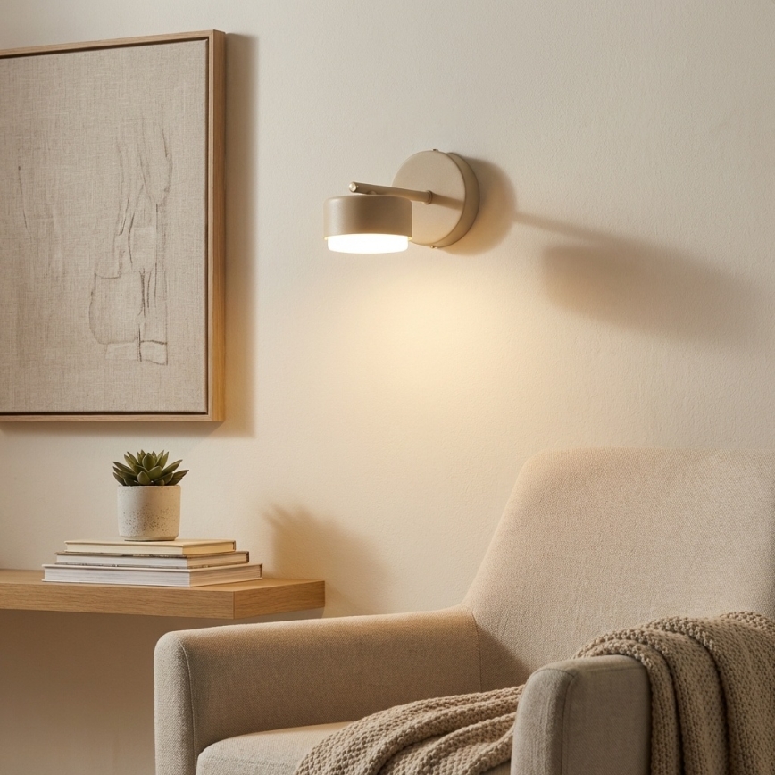 Brilagi - LED RGB+CCT dimmelhető fali lámpa MONO 1xGX53/14W/230V 2700-6500K Wi-Fi Tuya bézs