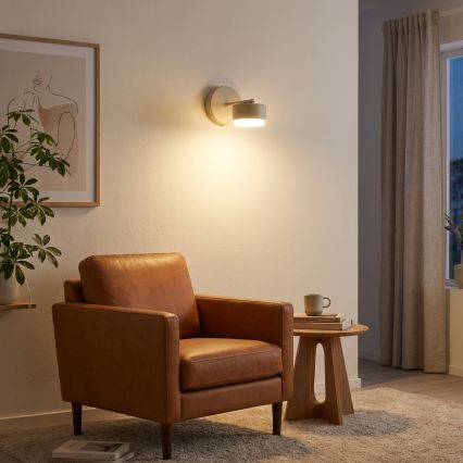 Brilagi - LED RGB+CCT dimmelhető fali lámpa MONO 1xGX53/14W/230V 2700-6500K Wi-Fi Tuya bézs