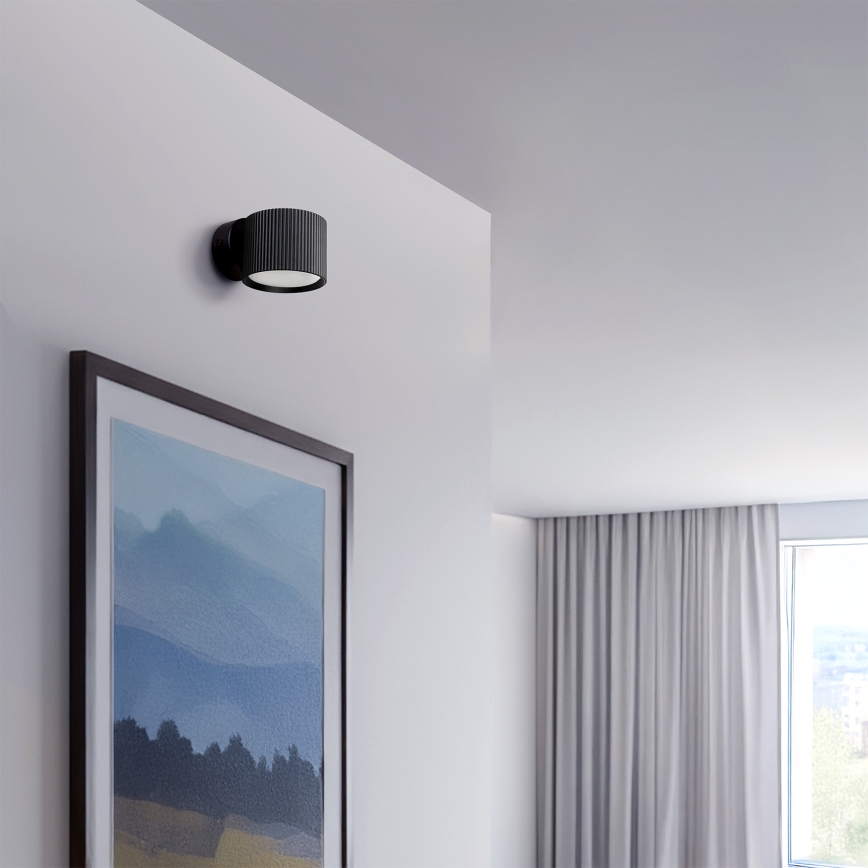 Brilagi - LED RGB+CCT, fényerőszabályozható falra szerelhető spotlámpa STRIPY 1xGX53/14W/230V 2700-6500K Tuya Wi-Fi fekete