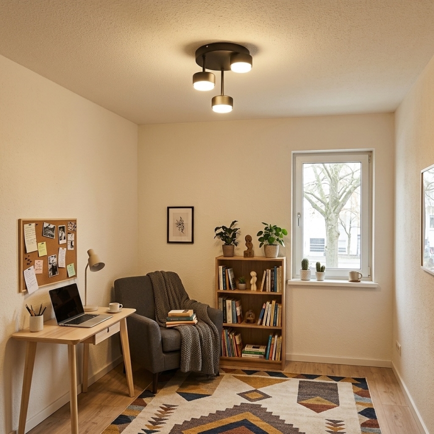 Brilagi - LED RGB+CCT fényerőszabályozható felületre szerelhető csillár MONO 3xGX53/14W/230V 2700-6500K Wi-Fi Tuya fekete
