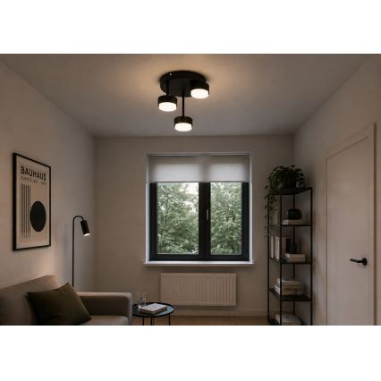Brilagi - LED RGB+CCT fényerőszabályozható felületre szerelhető csillár MONO 3xGX53/14W/230V 2700-6500K Wi-Fi Tuya fekete