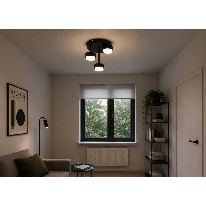 Brilagi - LED RGB+CCT fényerőszabályozható felületre szerelhető csillár MONO 3xGX53/14W/230V 2700-6500K Wi-Fi Tuya fekete