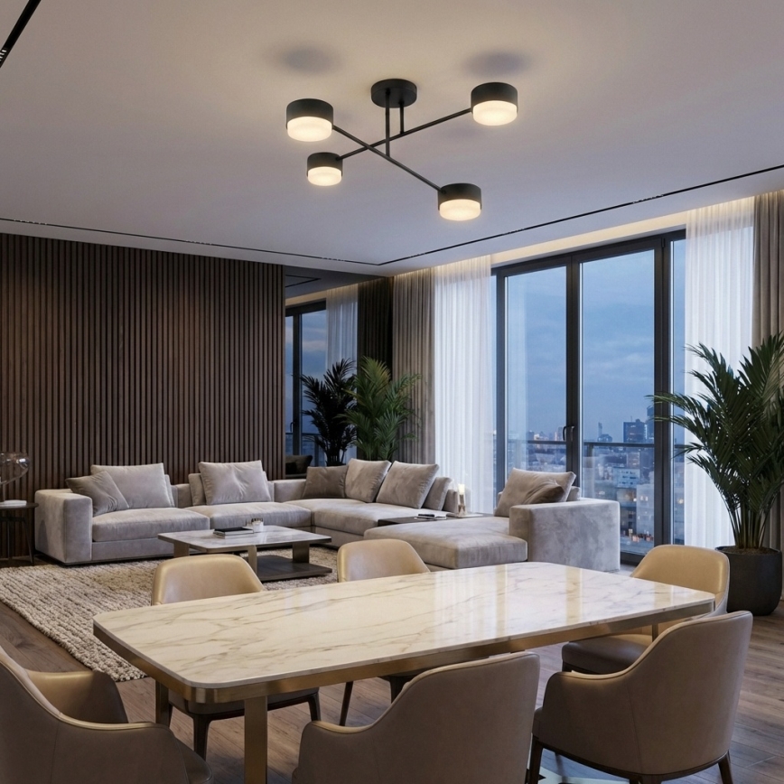 Brilagi - LED RGB+CCT dimmelhető felületre szerelhető csillár MONO 4xGX53/14W/230V 2700-6500K Wi-Fi Tuya fekete