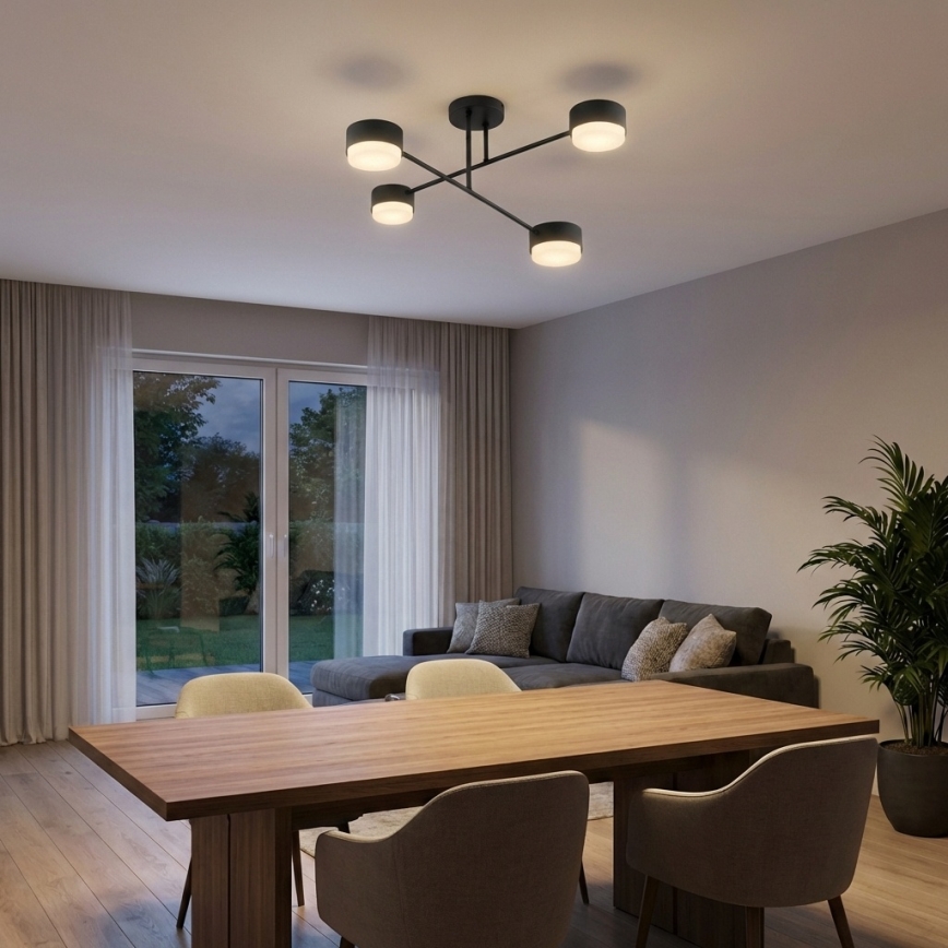 Brilagi - LED RGB+CCT dimmelhető felületre szerelhető csillár MONO 4xGX53/14W/230V 2700-6500K Wi-Fi Tuya fekete