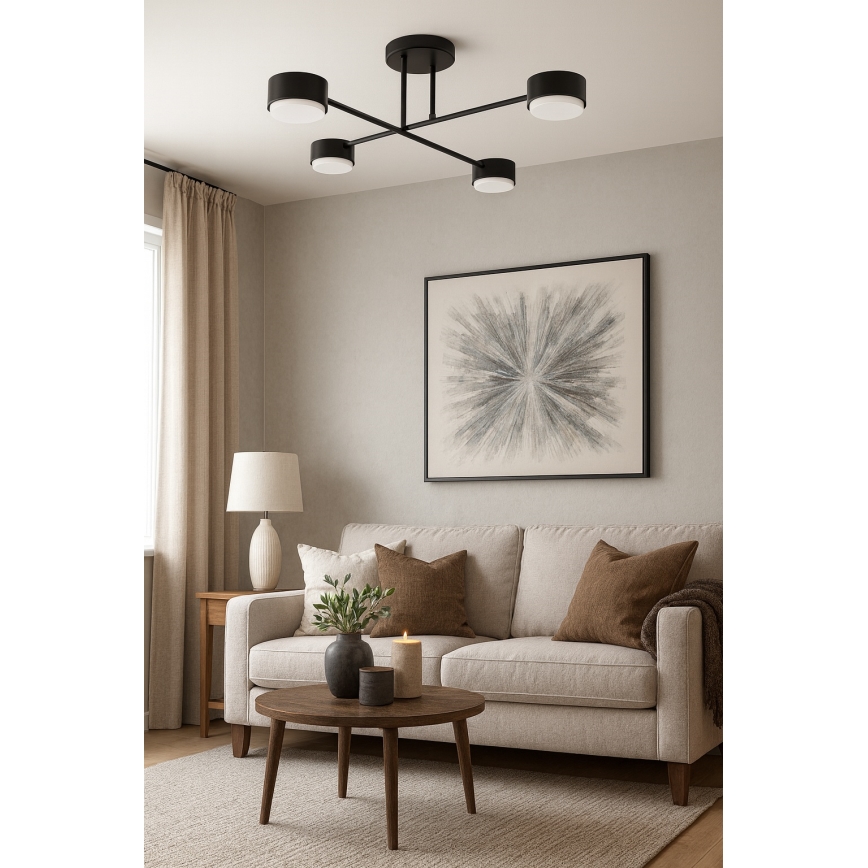 Brilagi - LED RGB+CCT dimmelhető felületre szerelhető csillár MONO 4xGX53/14W/230V 2700-6500K Wi-Fi Tuya fekete