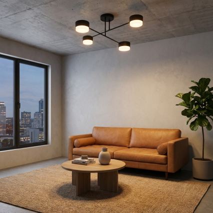 Brilagi - LED RGB+CCT dimmelhető felületre szerelhető csillár MONO 4xGX53/14W/230V 2700-6500K Wi-Fi Tuya fekete