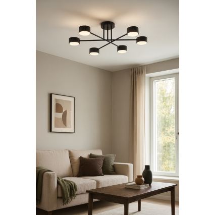Brilagi - LED RGB+CCT fényerőszabályozható felületre szerelhető csillár MONO 6xGX53/14W/230V 2700-6500K Wi-Fi Tuya fekete
