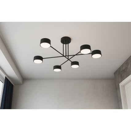 Brilagi - LED RGB+CCT fényerőszabályozható felületre szerelhető csillár MONO 6xGX53/14W/230V 2700-6500K Wi-Fi Tuya fekete