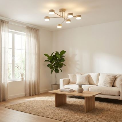 Brilagi - LED RGB+CCT fényerőszabályozható felületre szerelhető csillár MONO 6xGX53/14W/230V 2700-6500K Wi-Fi Tuya fekete