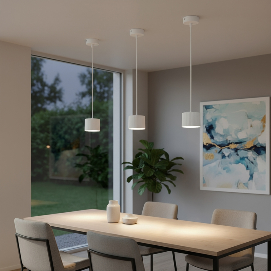 Brilagi - LED RGB+CCT fényerőszabályozható kábeles függeszték STRIPY 1xGX53/14W/230V 2700-6500K Wi-Fi Tuya fehér