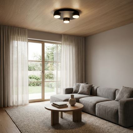 Brilagi - LED RGB+CCT dimmelhető mennyezeti lámpa MONO 3xGX53/14W/230V 2700-6500K Wi-Fi Tuya, Ø 30 cm, fekete
