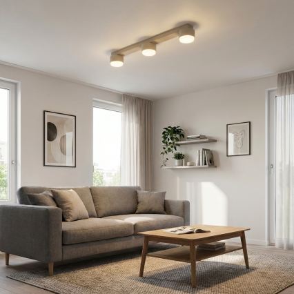 Brilagi - LED RGB+CCT dimmelhető spotlámpa MONO 3xGX53/14W/230V 2700-6500K Wi-Fi Tuya bézs